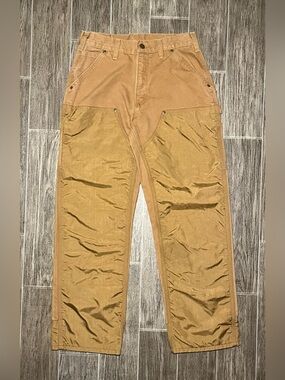 Carhartt Cordura Double Knee Work Pants Mens 30x30 Tan Carpenter Dungaree B292